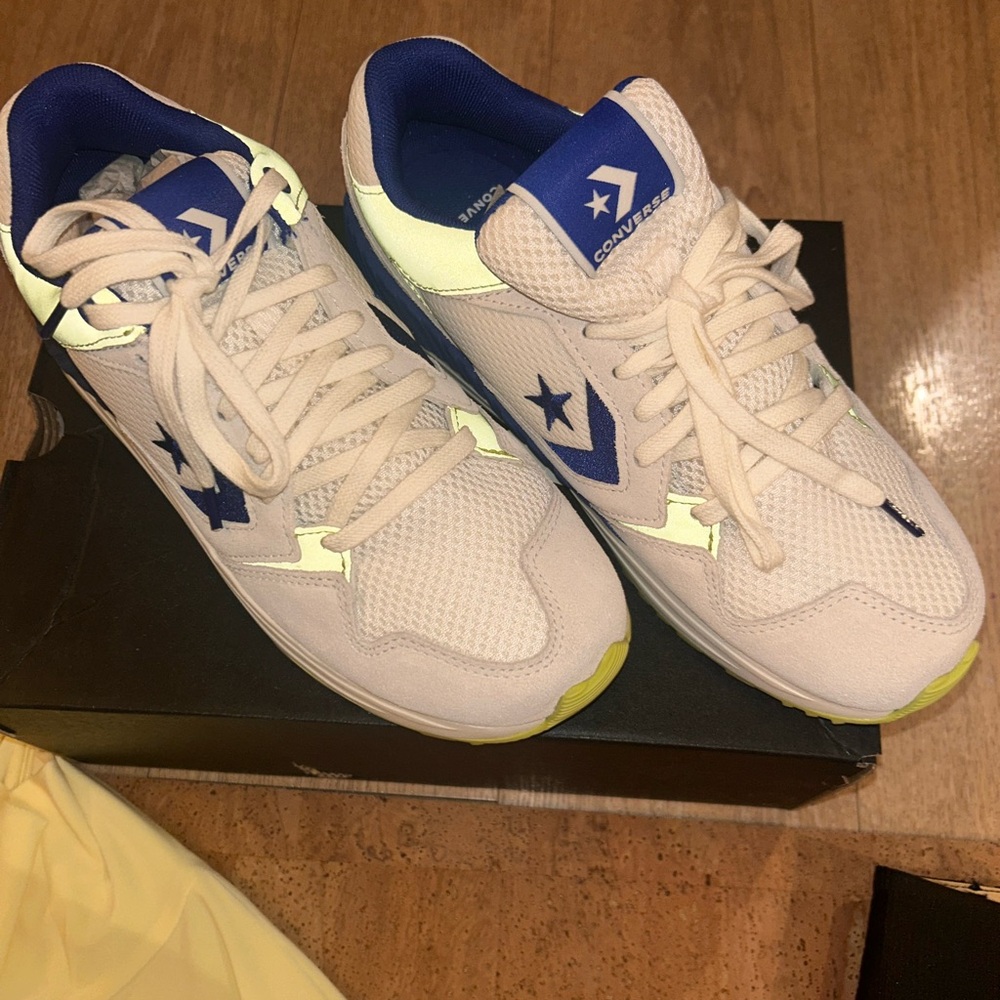 Converse White and Blue Athletic Shoes
